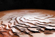欧洲航天局最新发布火星北极冰盖合成图像